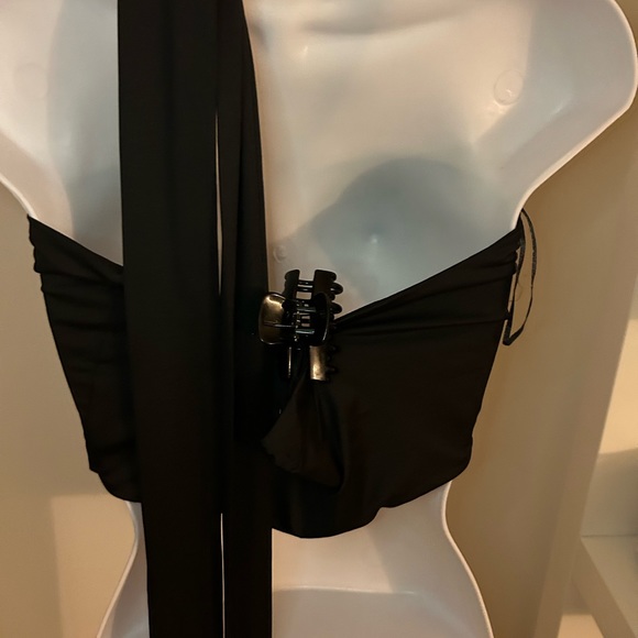 Black night out crop top - Picture 6 of 7